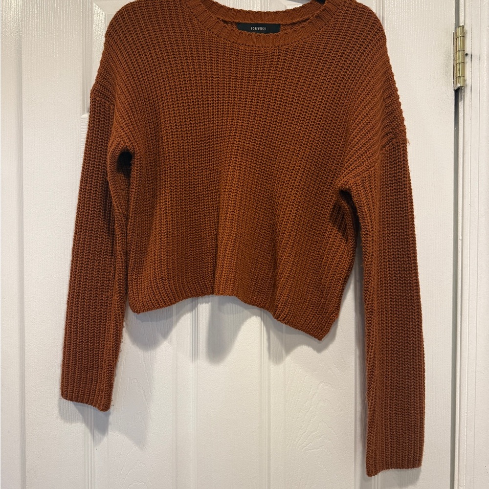 Forever 21 Warm Brown Crew Neck Sweater